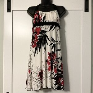 Vintage Y2K‎ Babydoll Dress Small Halter Going Out Fairy Floral Milkmaid Hoco